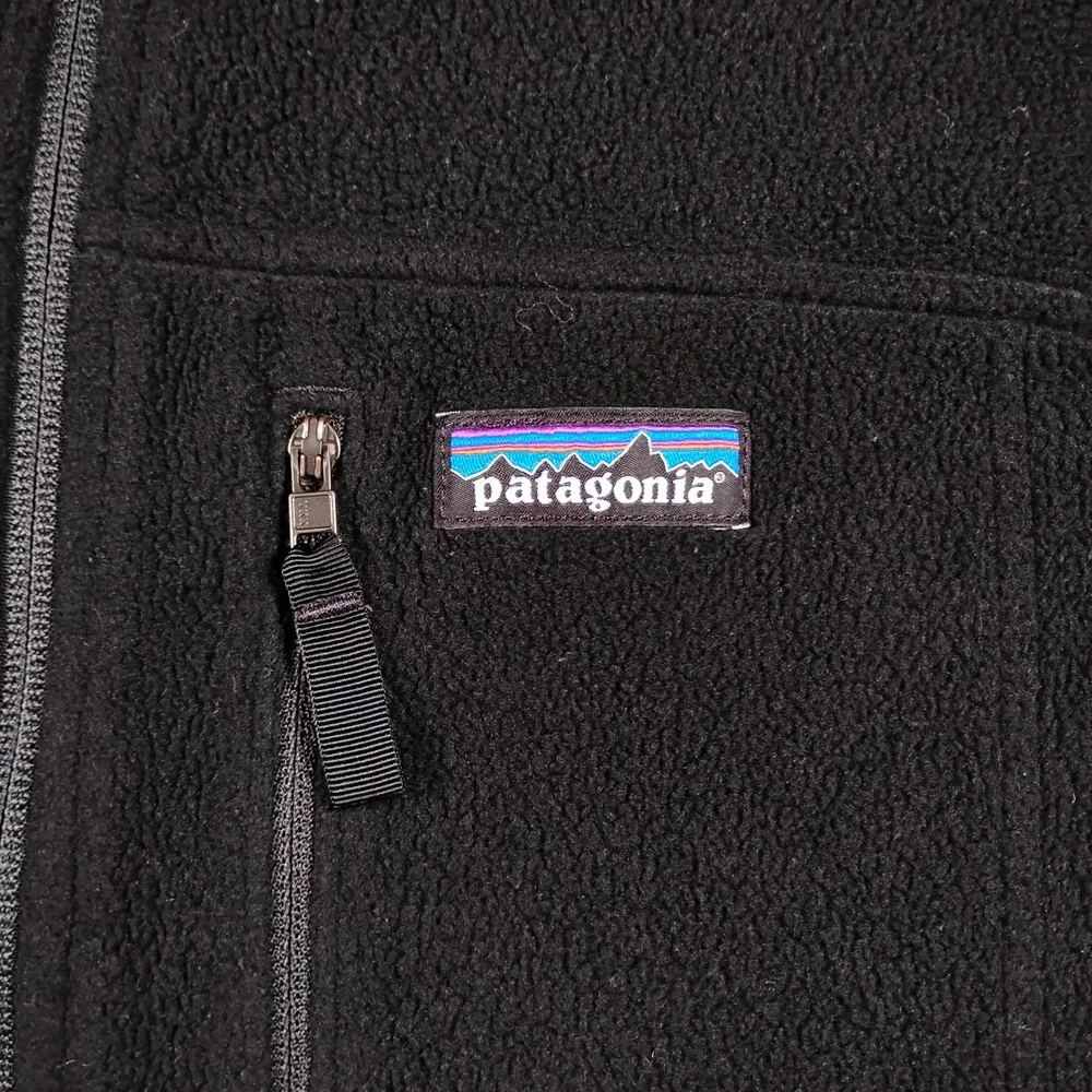 Patagonia Men's Classic Synchilla Fleece Jacket Size M Black Full Zip